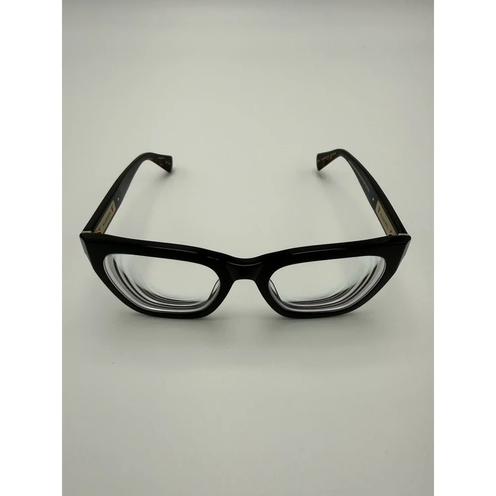 AllSaints ALS1018 001 Eyeglasses Frames 52-20 Black Cat Eye Gold w/ Case